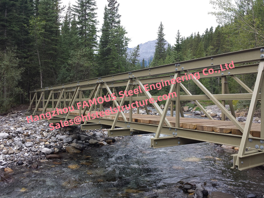 ΚΙΝΑ Υψηλή γέφυρα της Bailey χάλυβα χωρητικότητας φορτίων με τη χαμηλή γαλβανισμένη συντήρηση επεξεργασία επιφάνειας προμηθευτής