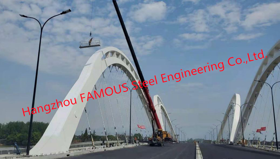ΚΙΝΑ Γέφυρα αψίδων χάλυβα με την υψηλή χωρητικότητα φορτίων για τις γέφυρες με Sidework για τη γέφυρα κατασκευής προμηθευτής
