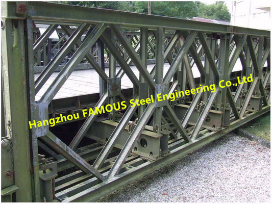 ΚΙΝΑ Μακριά γέφυρα της Bailey χάλυβα έκτασης, μορφωματική εφαρμοσμένη μηχανική δομών γεφυρών χάλυβα μετάλλων 3m προμηθευτής
