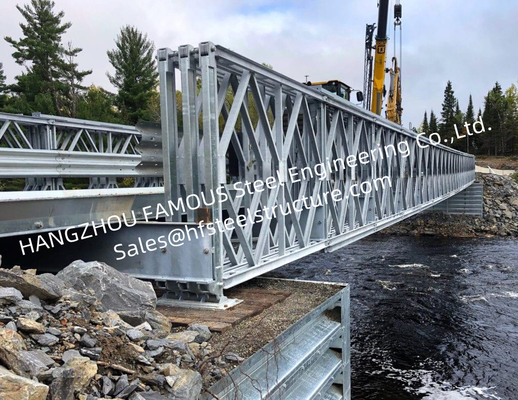 ΚΙΝΑ Φορητή προκατασκευασμένη γαλβανισμένη γέφυρα χάλυβα, μακροπρόθεσμη μακροχρόνια προστασία διάβρωσης γεφυρών έκτασης προμηθευτής
