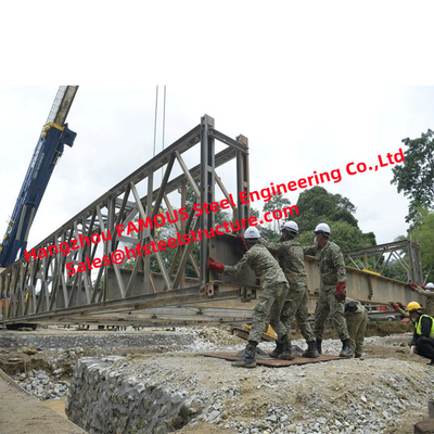 ΚΙΝΑ Μορφωματική στρατιωτική γέφυρα της Bailey, κατασκευή δομών χάλυβα διάσωσης έκτακτης ανάγκης γεφυρών πλεονάσματος στρατού προμηθευτής
