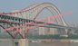 Γέφυρα αναστολής καλωδίων σιδηροδρόμων εθνικών οδών, μορφωματικά πλαίσια γεφυρών αναστολής αψίδων διπλής χρήσεως προμηθευτής