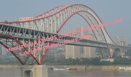 ΚΙΝΑ Γέφυρα αναστολής καλωδίων σιδηροδρόμων εθνικών οδών, μορφωματικά πλαίσια γεφυρών αναστολής αψίδων διπλής χρήσεως προμηθευτής