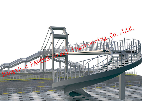 ΚΙΝΑ Κυκλικό σταυροδρόμι γεφυρών χάλυβα τόξων προκατασκευασμένο μορφή για τις λύσεις αστικής κυκλοφορίας προμηθευτής