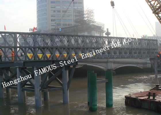 Κίνα Q345B προ κατασκευασμένη μορφωματική χάλυβα της Bailey γεφυρών βαριά διάρκεια ζωής κούρασης ικανότητας μακριά προμηθευτής