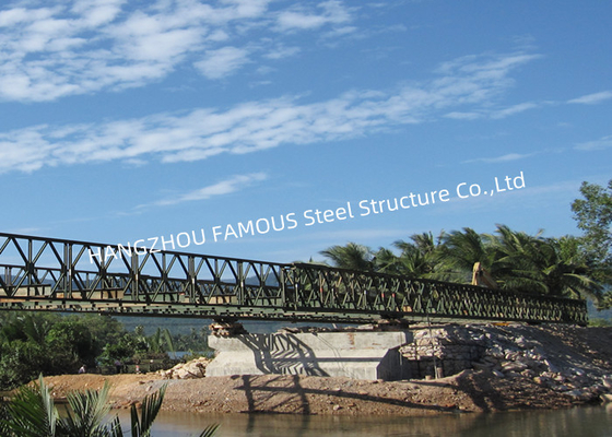 1.2m Υψόμετρο κατάστρωμα Ζωγραφική Steel Bailey Bridge Για διάφορες εφαρμογές